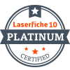 Laserfiche 10 Platinum Certification Badge