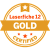 Laserfiche 12 Gold Certification Badge